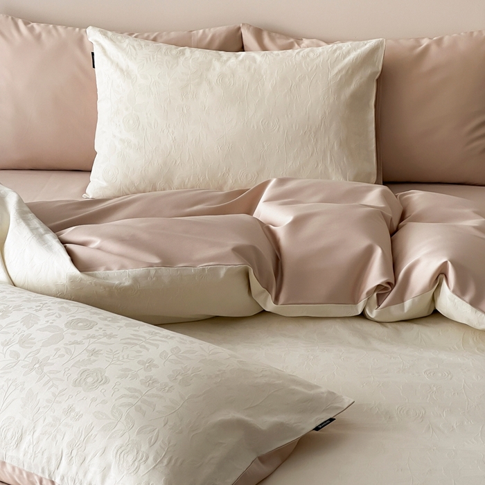 91家纺网 家纺一手货源 找家纺 玉宇阁家居 2025新款100S色织空气大提花全棉纯棉长绒棉四件套-苏莉的春天100S 100S苏莉的春天-落日余晖