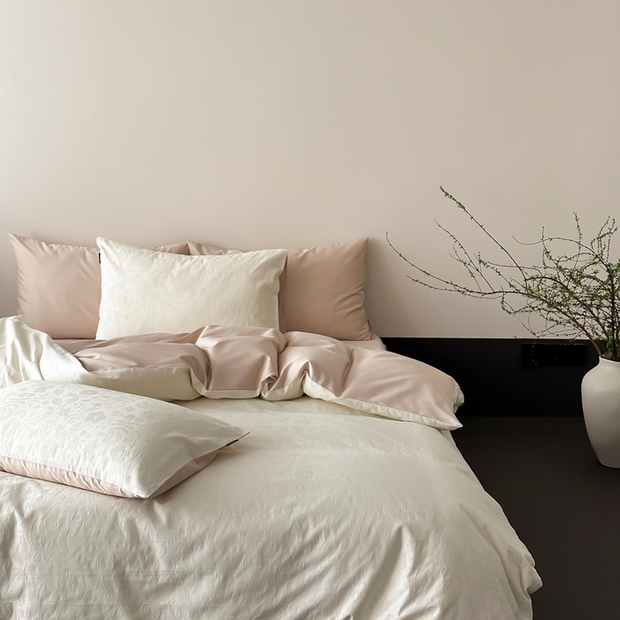 91家纺网 家纺一手货源 找家纺 玉宇阁家居 2025新款100S色织空气大提花全棉纯棉长绒棉四件套-苏莉的春天100S 100S苏莉的春天-落日余晖