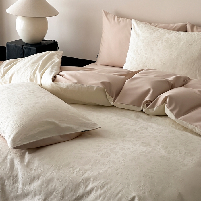 91家纺网 家纺一手货源 找家纺 玉宇阁家居 2025新款100S色织空气大提花全棉纯棉长绒棉四件套-苏莉的春天100S 100S苏莉的春天-落日余晖