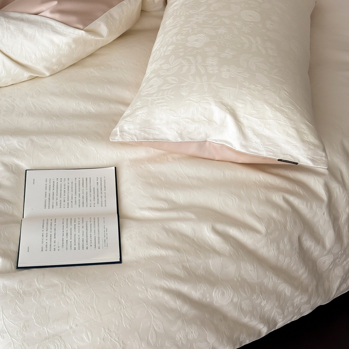 91家纺网 家纺一手货源 找家纺 玉宇阁家居 2025新款100S色织空气大提花全棉纯棉长绒棉四件套-苏莉的春天100S 100S苏莉的春天-落日余晖