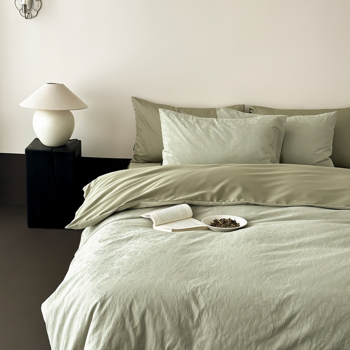 91家纺网 家纺一手货源 找家纺 玉宇阁家居 2025新款100S色织空气大提花全棉纯棉长绒棉四件套-苏莉的春天100S 100S苏莉的春天-暮光森林