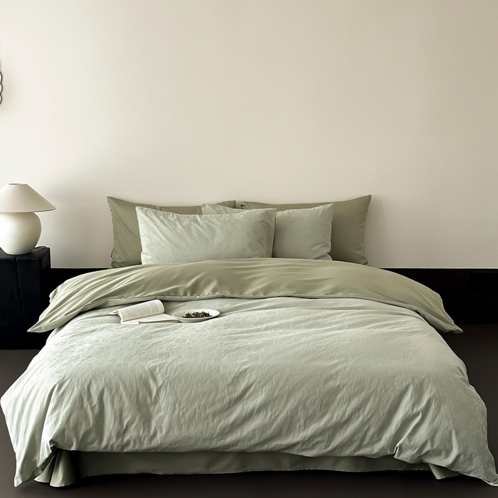 91家纺网 家纺一手货源 找家纺 玉宇阁家居 2025新款100S色织空气大提花全棉纯棉长绒棉四件套-苏莉的春天100S 100S苏莉的春天-暮光森林