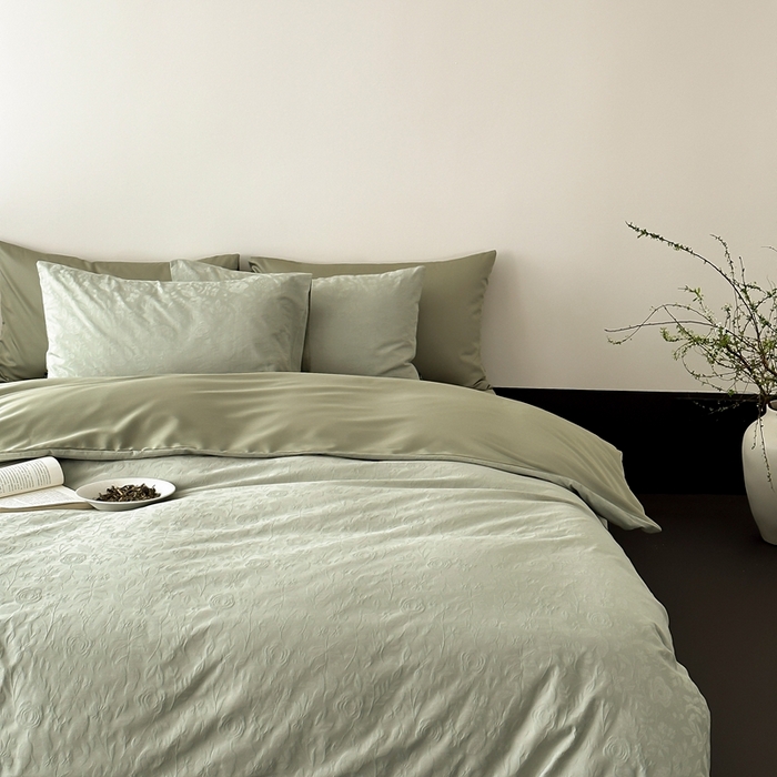 91家纺网 家纺一手货源 找家纺 玉宇阁家居 2025新款100S色织空气大提花全棉纯棉长绒棉四件套-苏莉的春天100S 100S苏莉的春天-暮光森林