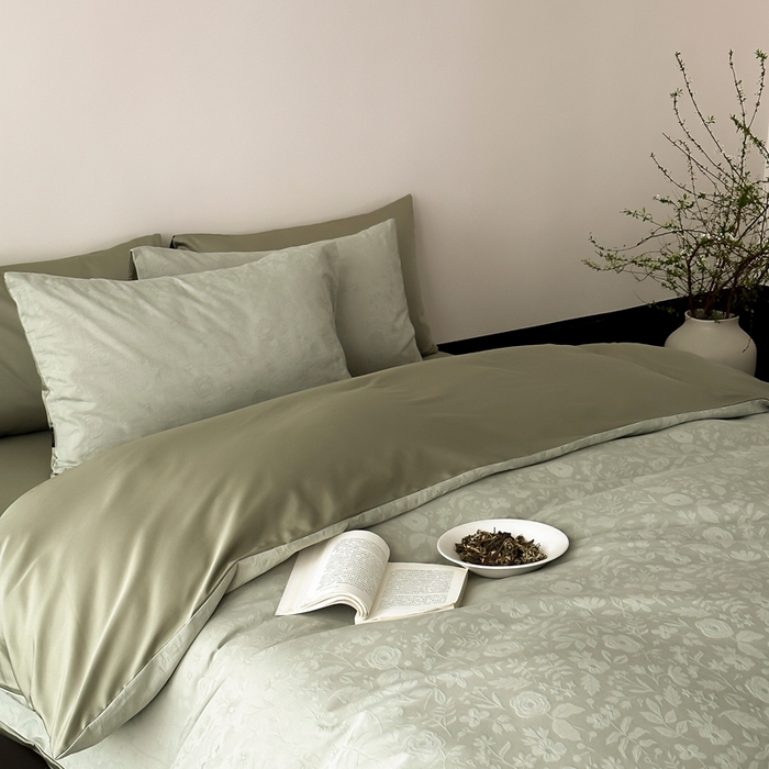 91家纺网 家纺一手货源 找家纺 玉宇阁家居 2025新款100S色织空气大提花全棉纯棉长绒棉四件套-苏莉的春天100S 100S苏莉的春天-暮光森林