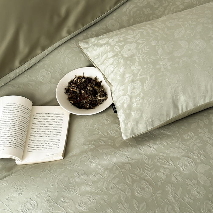 91家纺网 家纺一手货源 找家纺 玉宇阁家居 2025新款100S色织空气大提花全棉纯棉长绒棉四件套-苏莉的春天100S 100S苏莉的春天-暮光森林