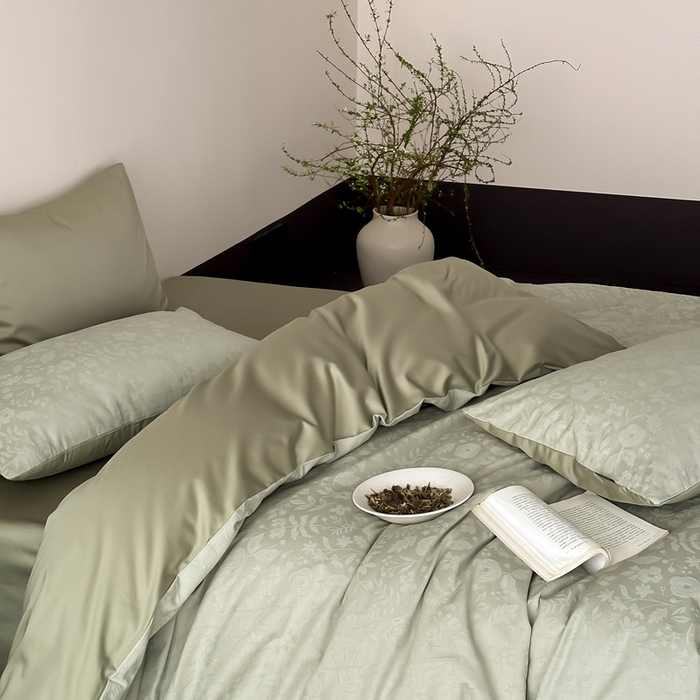 91家纺网 家纺一手货源 找家纺 玉宇阁家居 2025新款100S色织空气大提花全棉纯棉长绒棉四件套-苏莉的春天100S 100S苏莉的春天-暮光森林