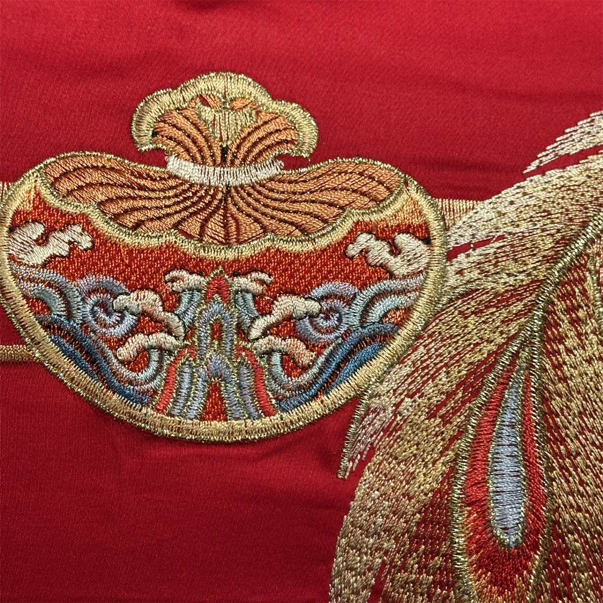 91家纺网 家纺一手货源 找家纺 美娘阁 2025新款长绒棉全棉贡缎提花款新中式古典韵味精美刺绣婚庆四件套-系列一 龙凤款-倾城龙凤