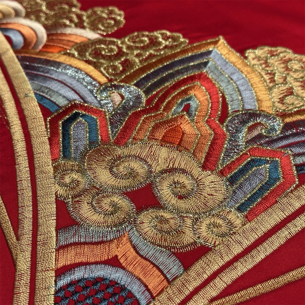 91家纺网 家纺一手货源 找家纺 美娘阁 2025新款长绒棉全棉贡缎提花款新中式古典韵味精美刺绣婚庆四件套-系列一 龙凤款-倾城龙凤