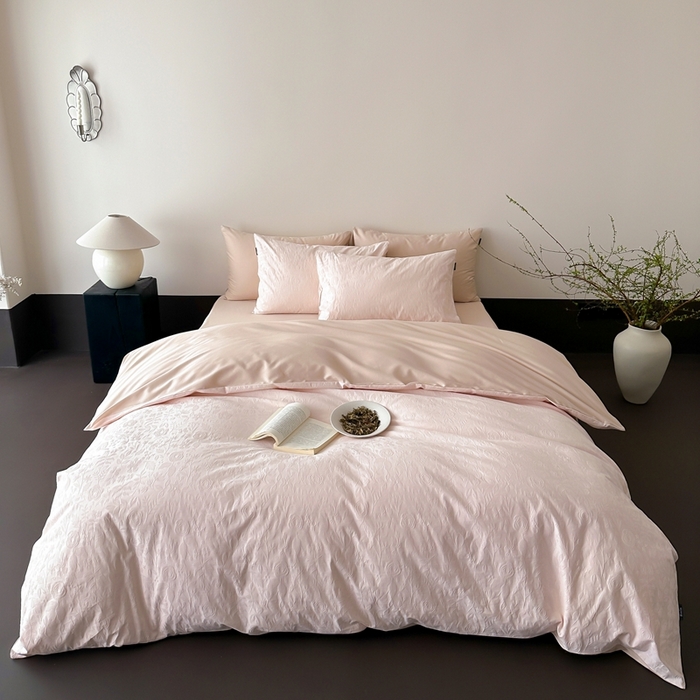 91家纺网 家纺一手货源 找家纺 玉宇阁家居 2025新款100S色织空气大提花全棉纯棉长绒棉四件套-苏莉的春天100S 100S苏莉的春天-胚芽奶卡