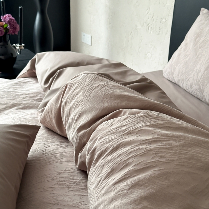 91家纺网 家纺一手货源 找家纺 玉宇阁家居 2025新款100S色织空气大提花全棉纯棉长绒棉四件套-月岛弥生100S 100S月岛弥生-可可棕