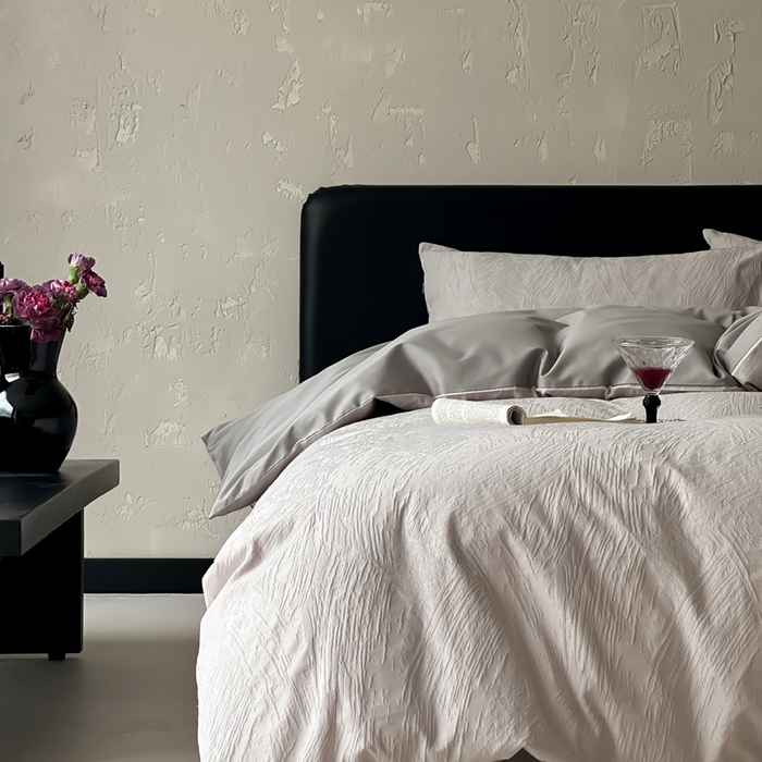 91家纺网 家纺一手货源 找家纺 玉宇阁家居 2025新款100S色织空气大提花全棉纯棉长绒棉四件套-月岛弥生100S 100S月岛弥生-蜜合紫灰