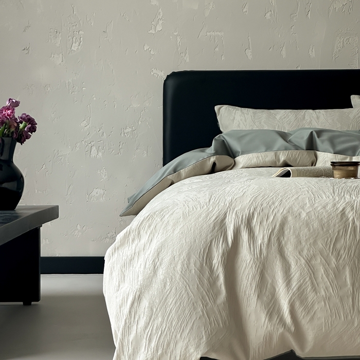 91家纺网 家纺一手货源 找家纺 玉宇阁家居 2025新款100S色织空气大提花全棉纯棉长绒棉四件套-月岛弥生100S 100S月岛弥生-雪松绿