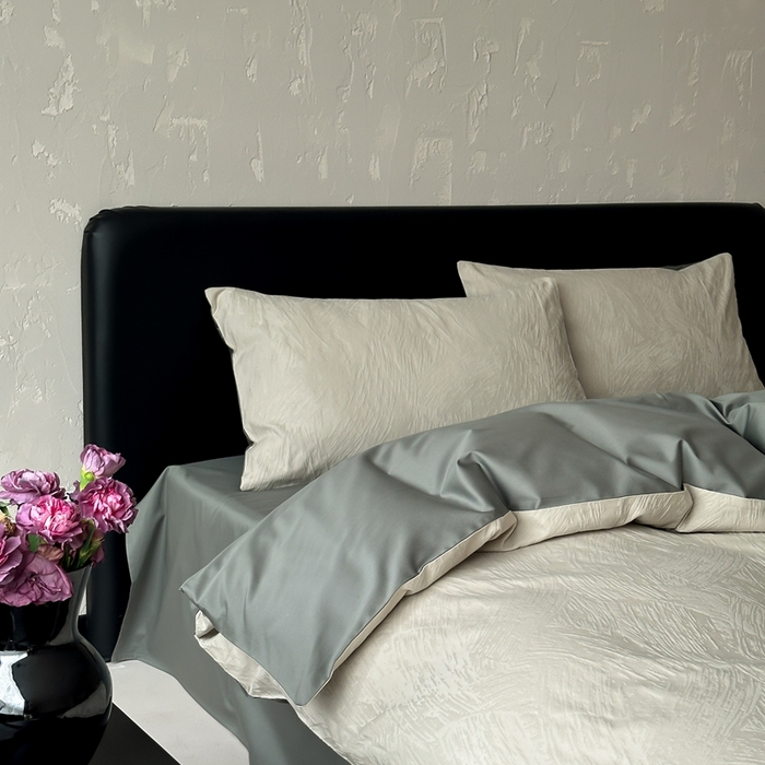 91家纺网 家纺一手货源 找家纺 玉宇阁家居 2025新款100S色织空气大提花全棉纯棉长绒棉四件套-月岛弥生100S 100S月岛弥生-雪松绿