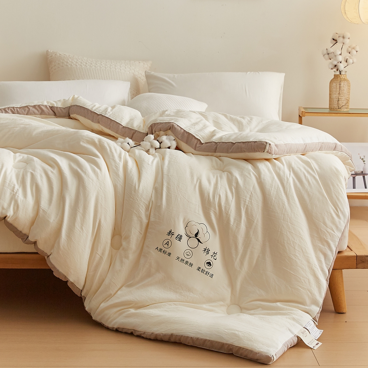 91家纺网 家纺一手货源 找家纺 （总）帕芬鸟家纺 2025新款51%立体款棉花被 被子被芯