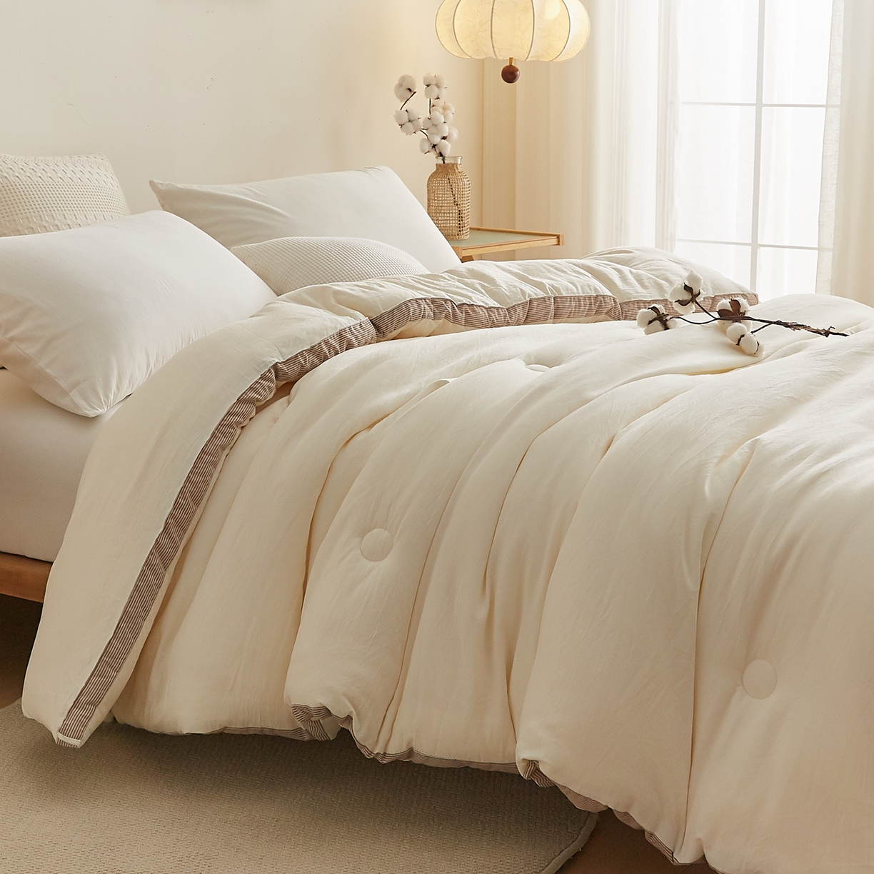 91家纺网 家纺一手货源 找家纺 （总）帕芬鸟家纺 2025新款51%立体款棉花被 被子被芯