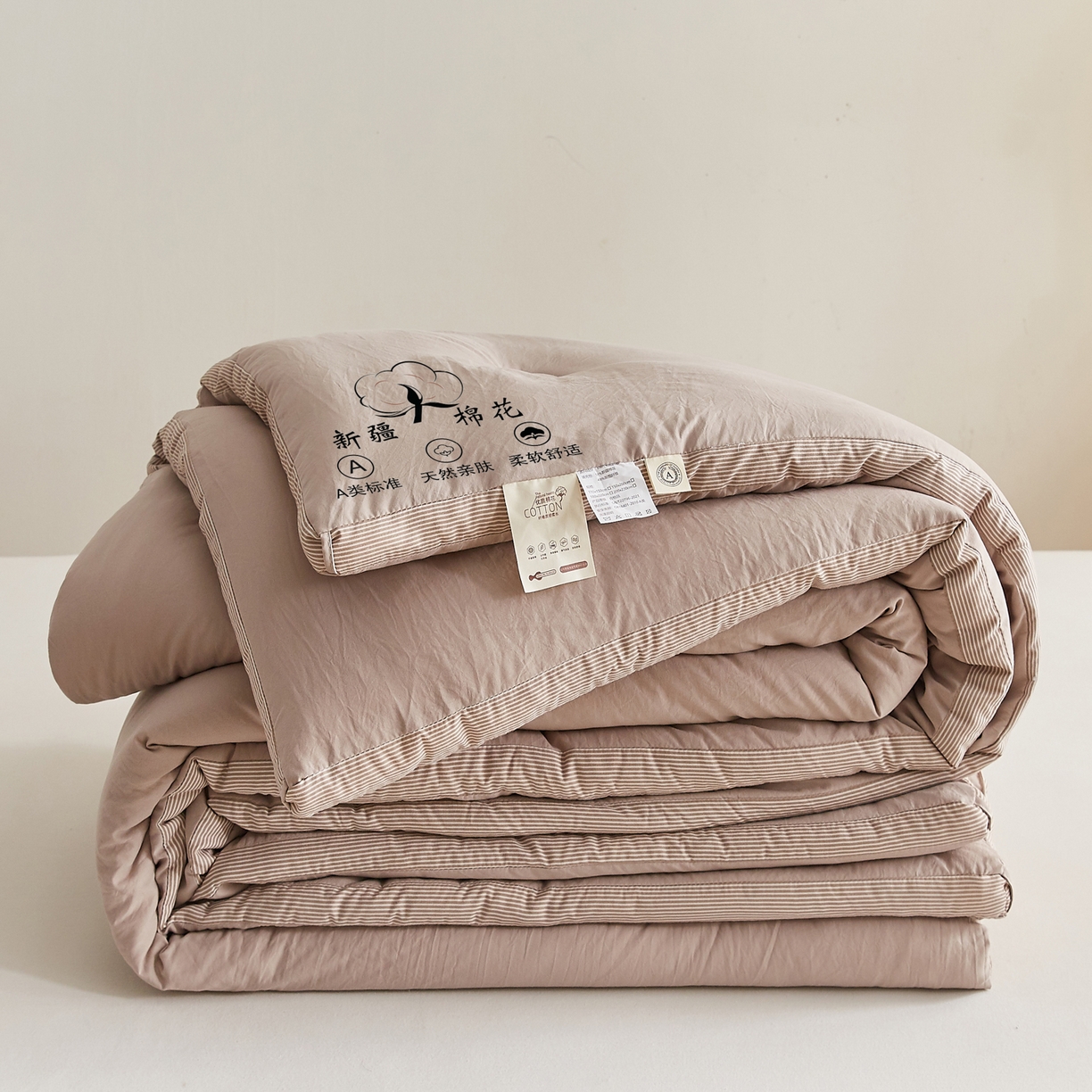 帕芬鸟家纺 2025新款51%立体款棉花被 被子被芯 卡其