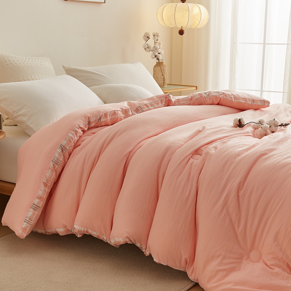 91家纺网 家纺一手货源 找家纺 帕芬鸟家纺 2025新款51%立体款棉花被 被子被芯 美人玉