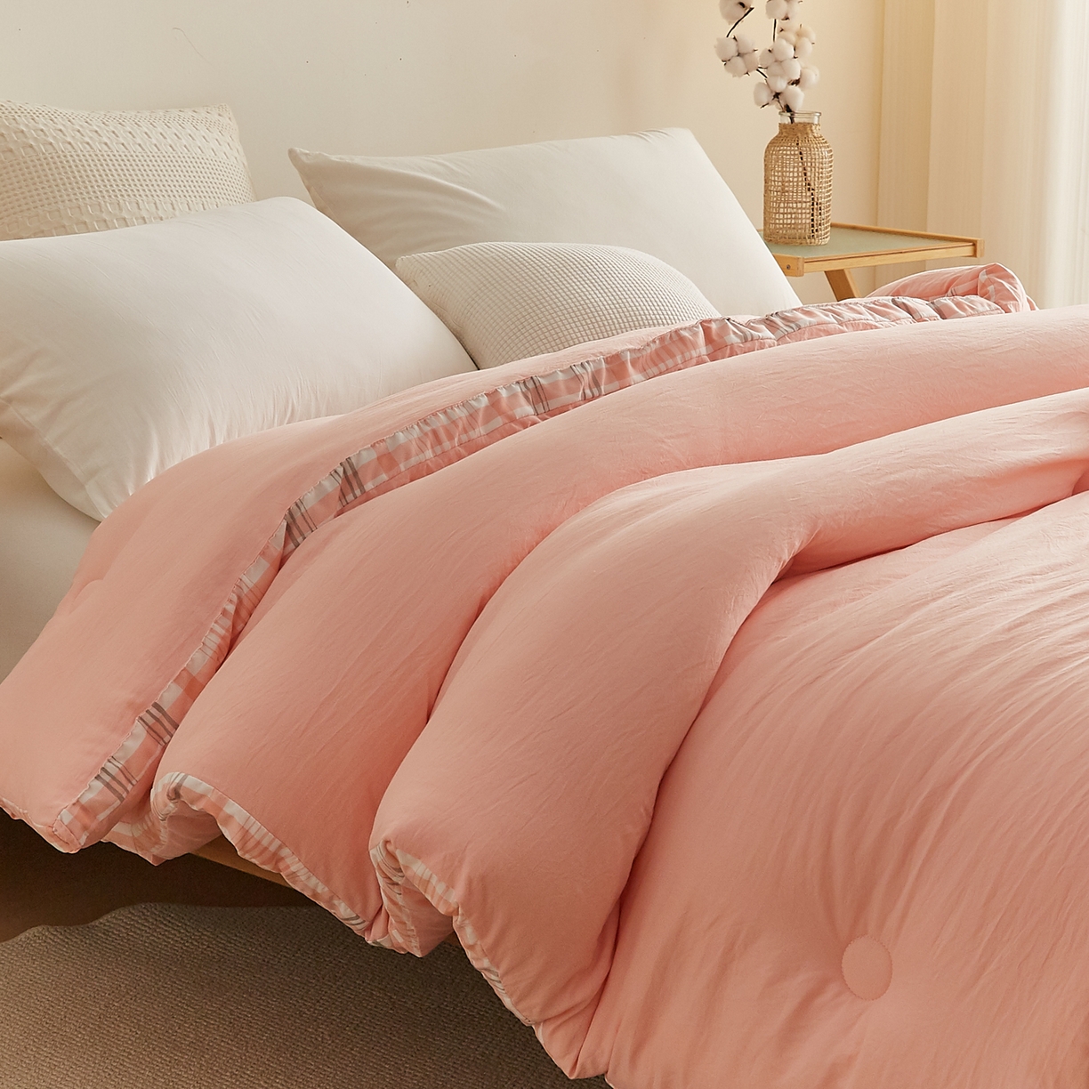 91家纺网 家纺一手货源 找家纺 帕芬鸟家纺 2025新款51%立体款棉花被 被子被芯 美人玉