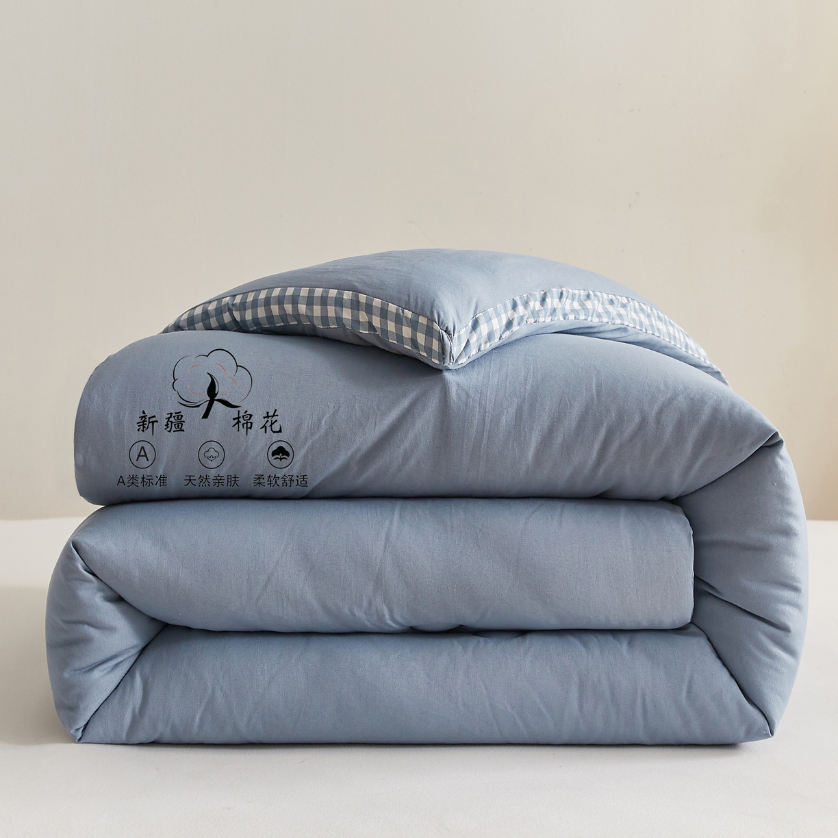 91家纺网 家纺一手货源 找家纺 帕芬鸟家纺 2025新款51%立体款棉花被 被子被芯 星空蓝