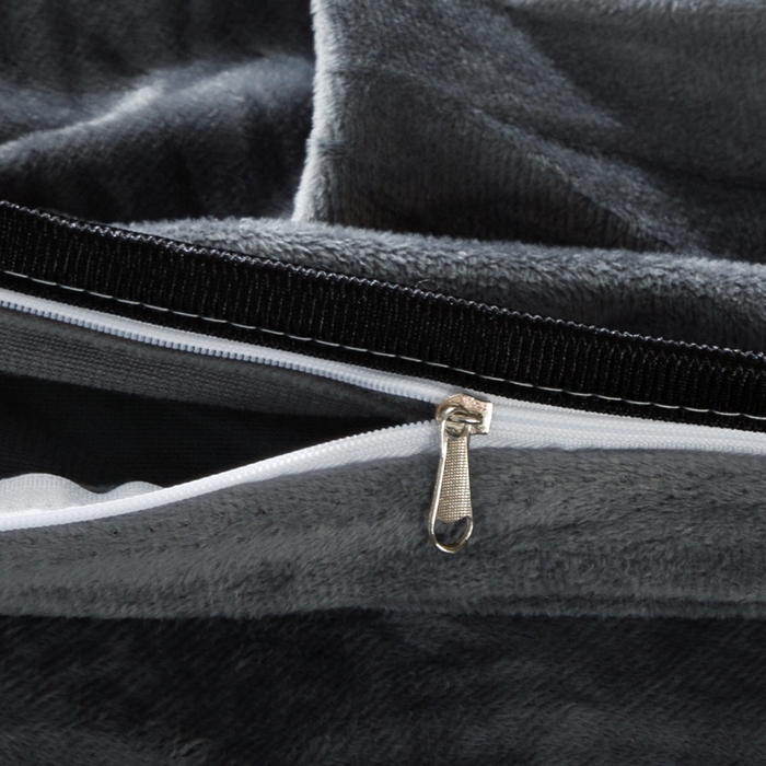 91家纺网 家纺一手货源 找家纺 能好家纺 2025新款亲肤舒适水晶绒夹棉床裙款系列四件套 灰