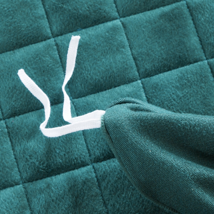 91家纺网 家纺一手货源 找家纺 能好家纺 2025新款亲肤舒适水晶绒夹棉床裙款系列四件套 宝石兰