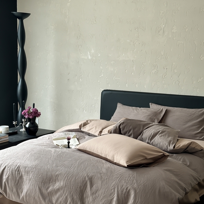 91家纺网 家纺一手货源 找家纺 玉宇阁家居 2025新款100S色织空气大提花全棉纯棉长绒棉四件套-雨雾100S 100S雨雾-摩卡棕