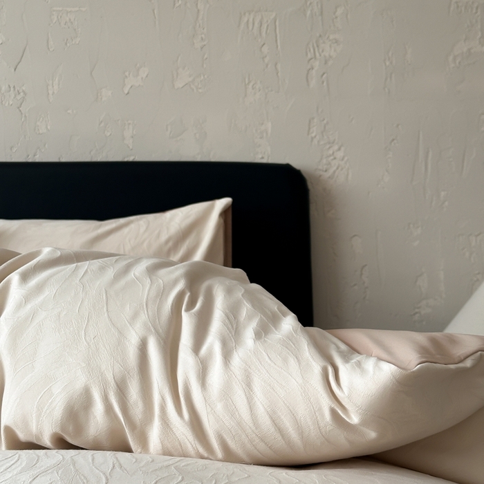 91家纺网 家纺一手货源 找家纺 玉宇阁家居 2025新款100S色织空气大提花全棉纯棉长绒棉四件套-雨雾100S 100S雨雾-燕麦烤茶