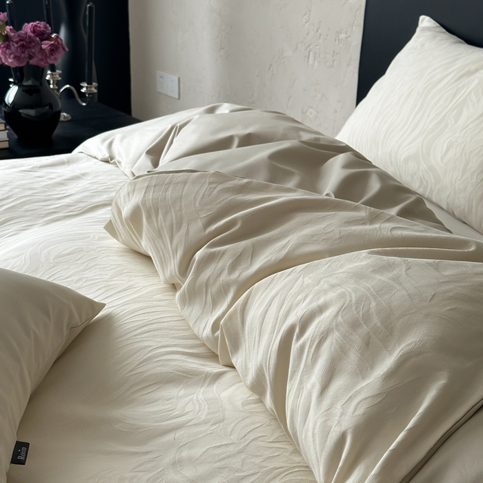 91家纺网 家纺一手货源 找家纺 玉宇阁家居 2025新款100S色织空气大提花全棉纯棉长绒棉四件套-雨雾100S 100S雨雾-氧气绿