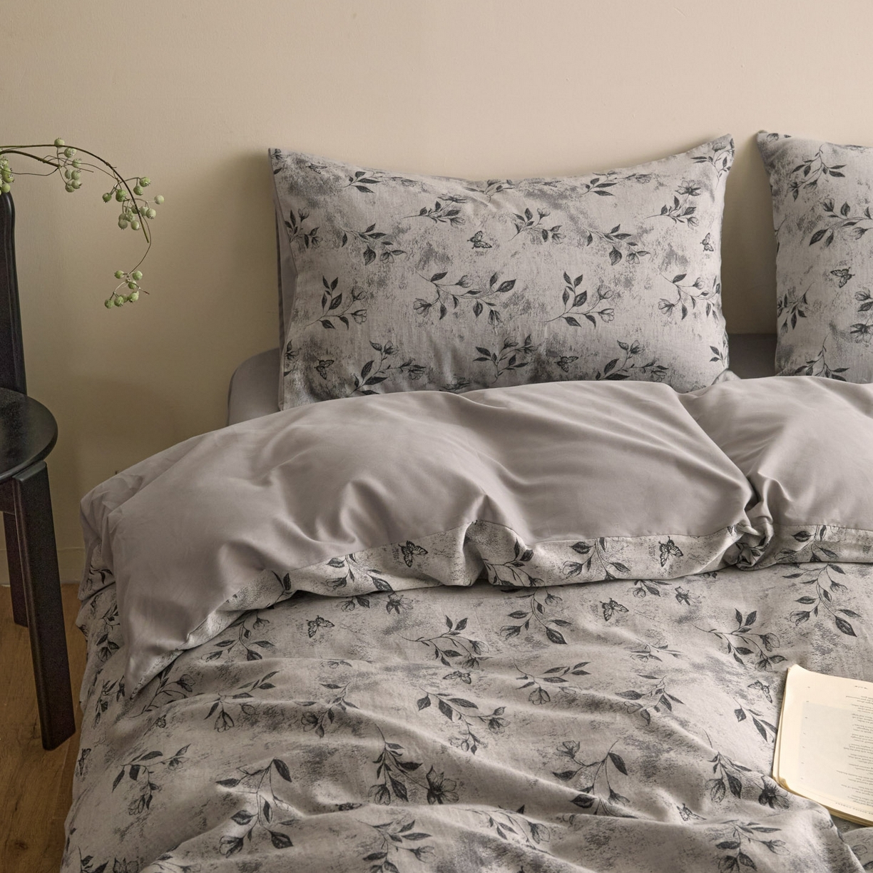 91家纺网 家纺一手货源 找家纺 （总）ab家纺 2025新款全棉提花磨毛四件套-花雨漫漫