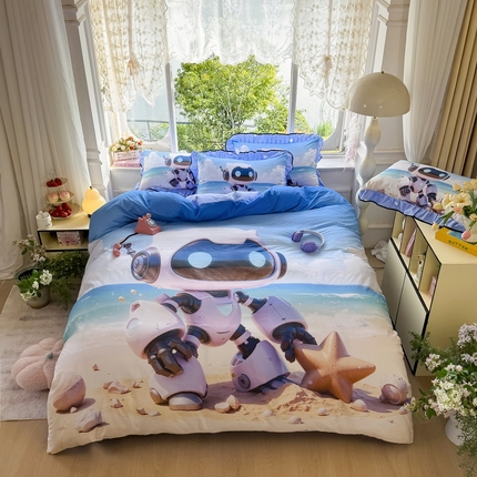 91家纺网 家纺一手货源 找家纺 （总）馨语家居 2025新款A类全棉3D大版印花四件套