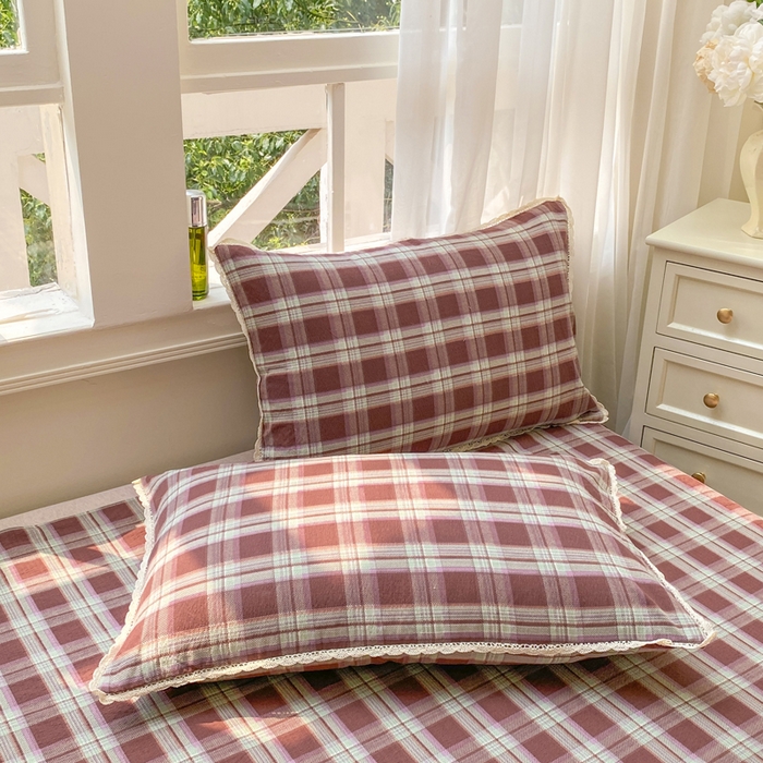 91家纺网 家纺一手货源 找家纺 欧尚 2025新款云感双层纱针织棉印花母婴级超柔裸睡级床单三件套 薄巧