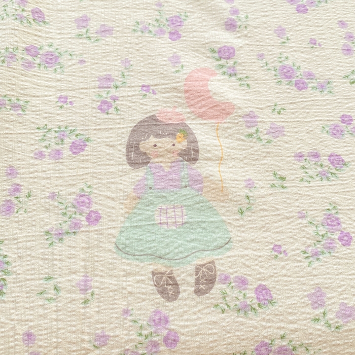 91家纺网 家纺一手货源 找家纺 欧尚 2025新款云感双层纱针织棉印花母婴级超柔裸睡级床单三件套 梦境之间