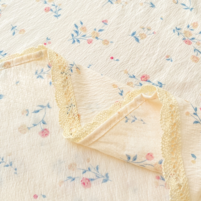 91家纺网 家纺一手货源 找家纺 欧尚 2025新款云感双层纱针织棉印花母婴级超柔裸睡级床单三件套 树的聆听