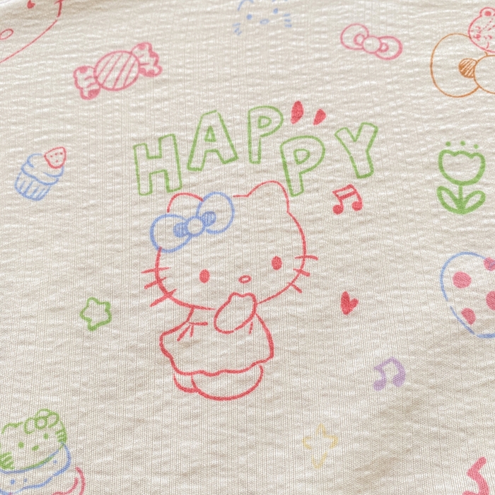 91家纺网 家纺一手货源 找家纺 欧尚 2025新款云感双层纱针织棉印花母婴级超柔裸睡级床单三件套 甜品猫