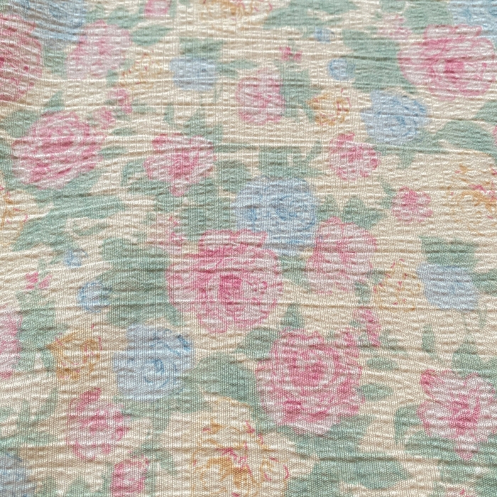 91家纺网 家纺一手货源 找家纺 欧尚 2025新款云感双层纱针织棉印花母婴级超柔裸睡级床单三件套 童话花岛