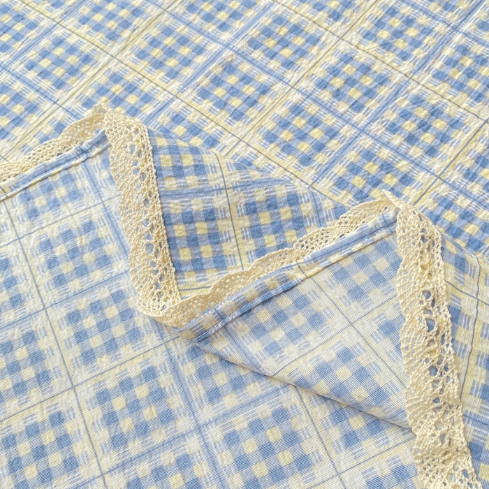 91家纺网 家纺一手货源 找家纺 欧尚 2025新款云感双层纱针织棉印花母婴级超柔裸睡级床单三件套 银河