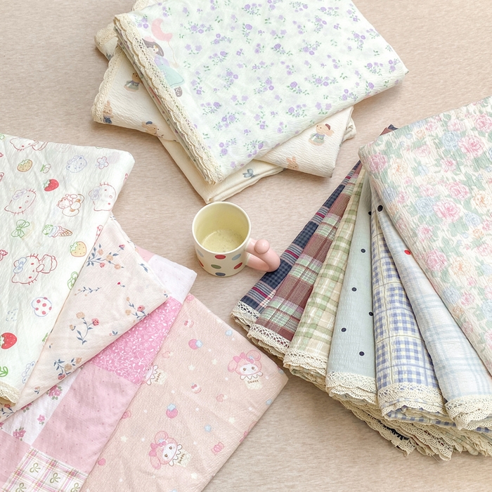 91家纺网 家纺一手货源 找家纺 欧尚 2025新款云感双层纱针织棉印花母婴级超柔裸睡级床单三件套 组合图仅供参考