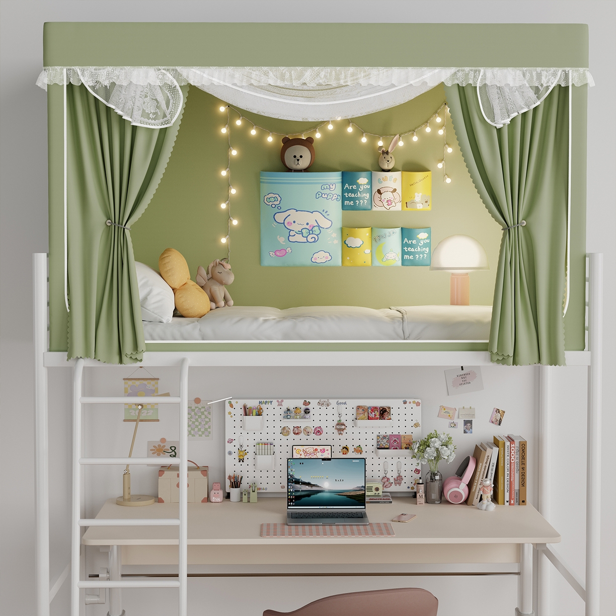 91家纺网 家纺一手货源 找家纺 （总）都市缘蚊帐 2025新款公主风蚊帐学生宿舍一体式床帘全罩式强遮光布上下铺80 90cm