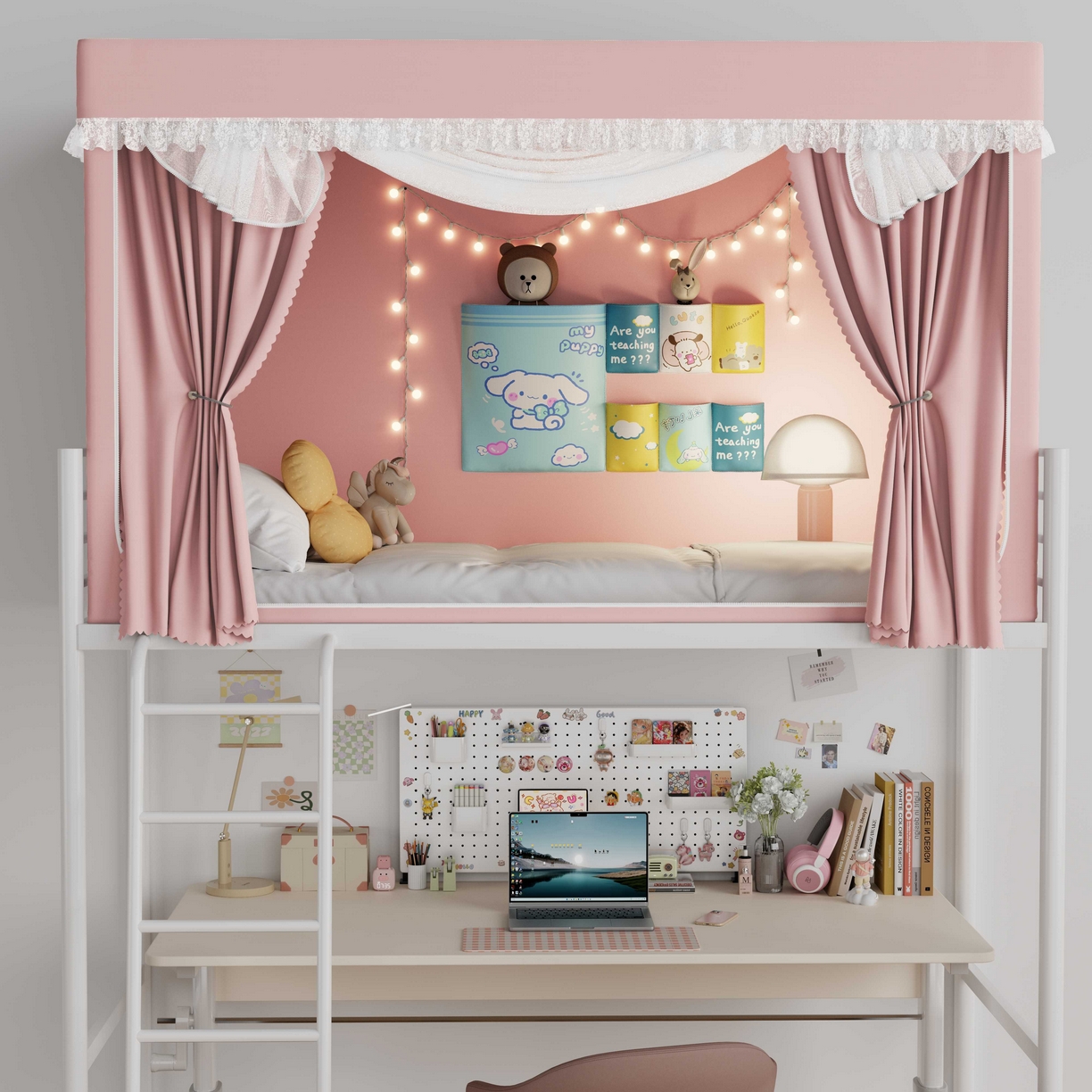 91家纺网 家纺一手货源 找家纺 （总）都市缘蚊帐 2025新款公主风蚊帐学生宿舍一体式床帘全罩式强遮光布上下铺80 90cm