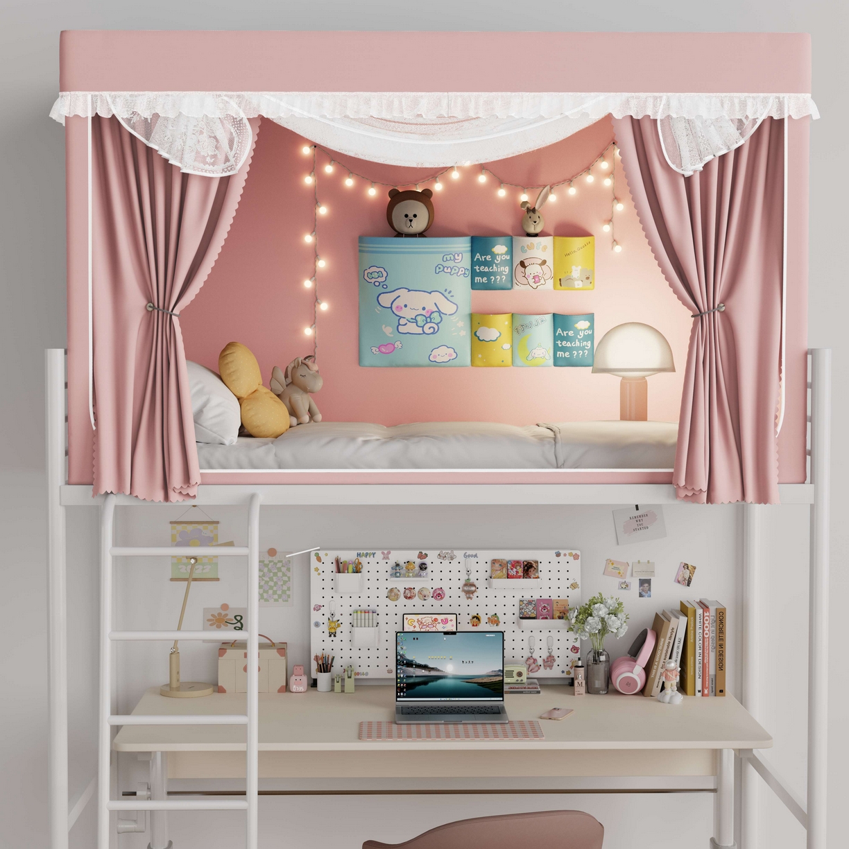 91家纺网 家纺一手货源 找家纺 （总）都市缘蚊帐 2025新款公主风蚊帐学生宿舍一体式床帘全罩式强遮光布上下铺80 90cm