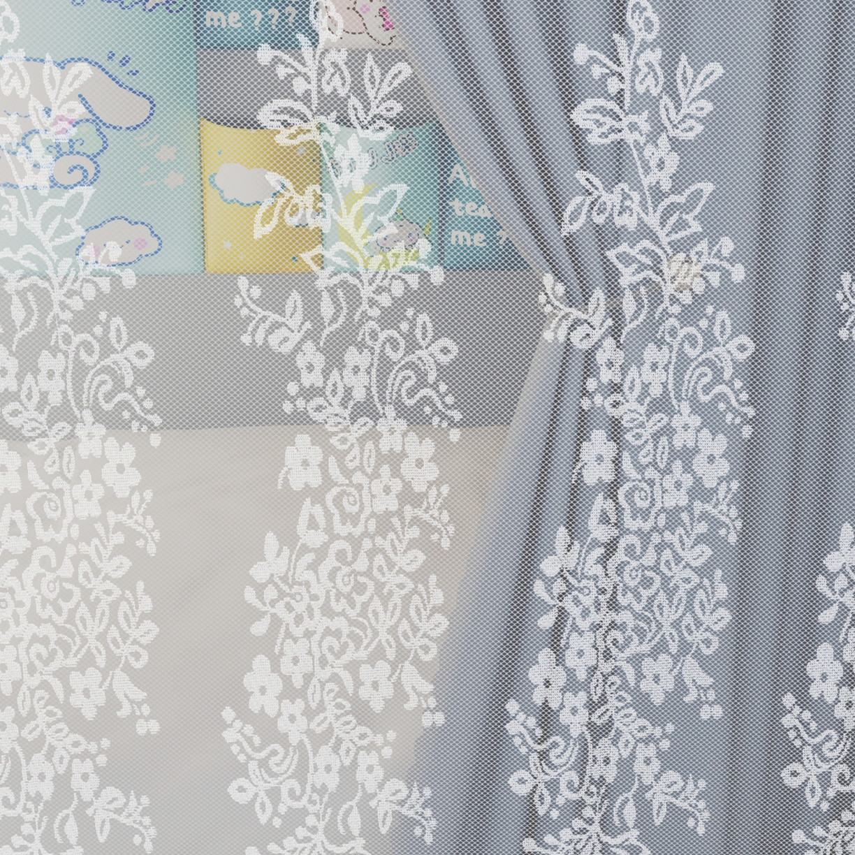 91家纺网 家纺一手货源 找家纺 都市缘蚊帐 2025新款公主风蚊帐学生宿舍一体式床帘全罩式强遮光布上下铺80 90cm 606-baby蓝-玫瑰