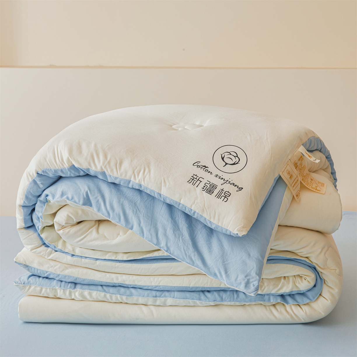 91家纺网 家纺一手货源 找家纺 （总）晓时候 2025新款纯色无印风新疆棉花被冬被春秋被夏被四季被子被芯-常年有货（含买家秀）