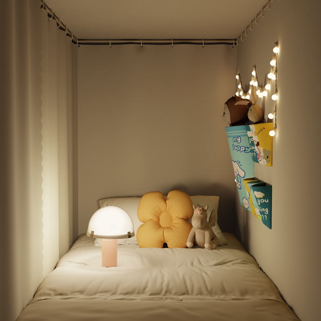 91家纺网 家纺一手货源 找家纺 都市缘蚊帐 2025新款公主风蚊帐学生宿舍一体式床帘全罩式强遮光布上下铺80 90cm 606-香槟-玫瑰