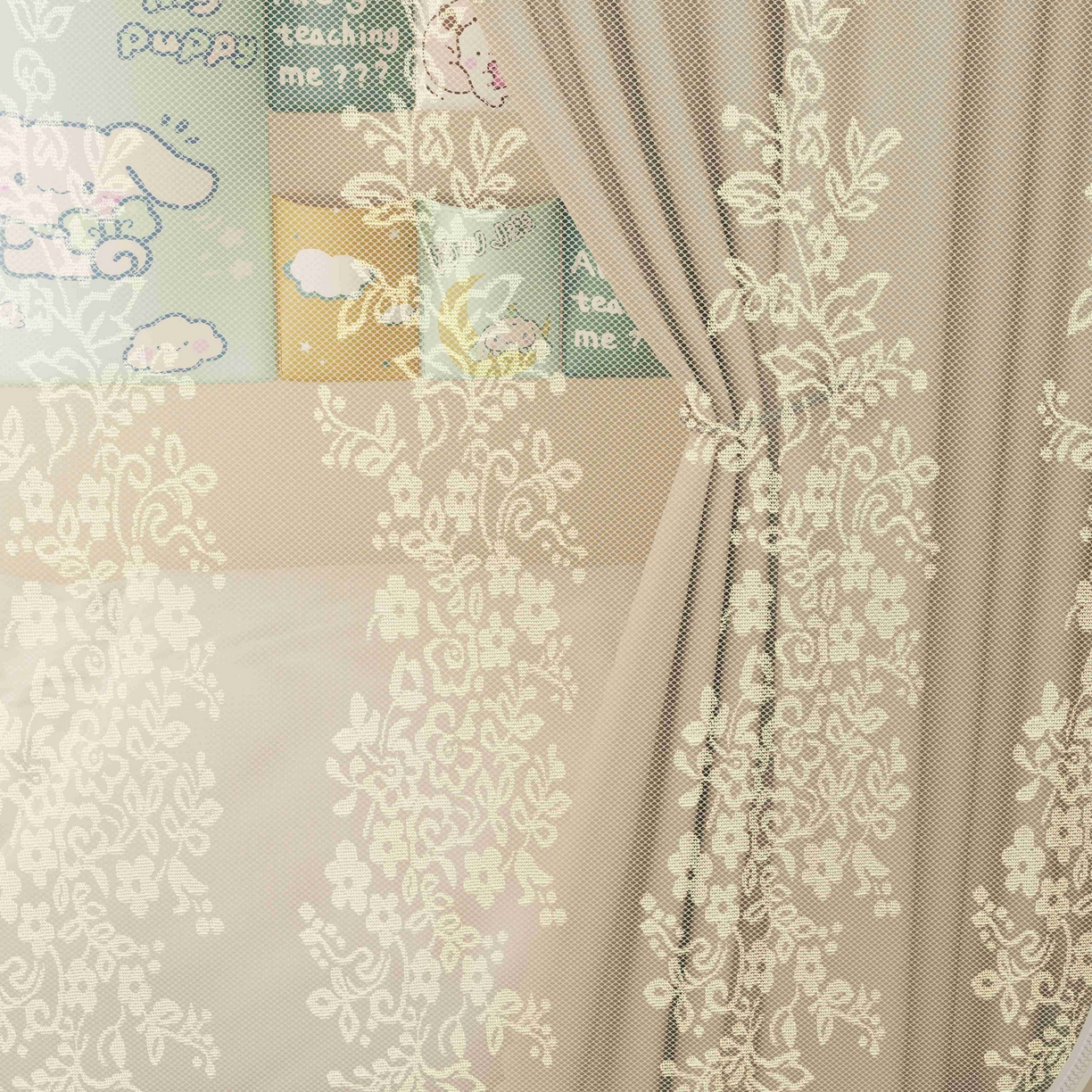 91家纺网 家纺一手货源 找家纺 都市缘蚊帐 2025新款公主风蚊帐学生宿舍一体式床帘全罩式强遮光布上下铺80 90cm 606-香槟-玫瑰