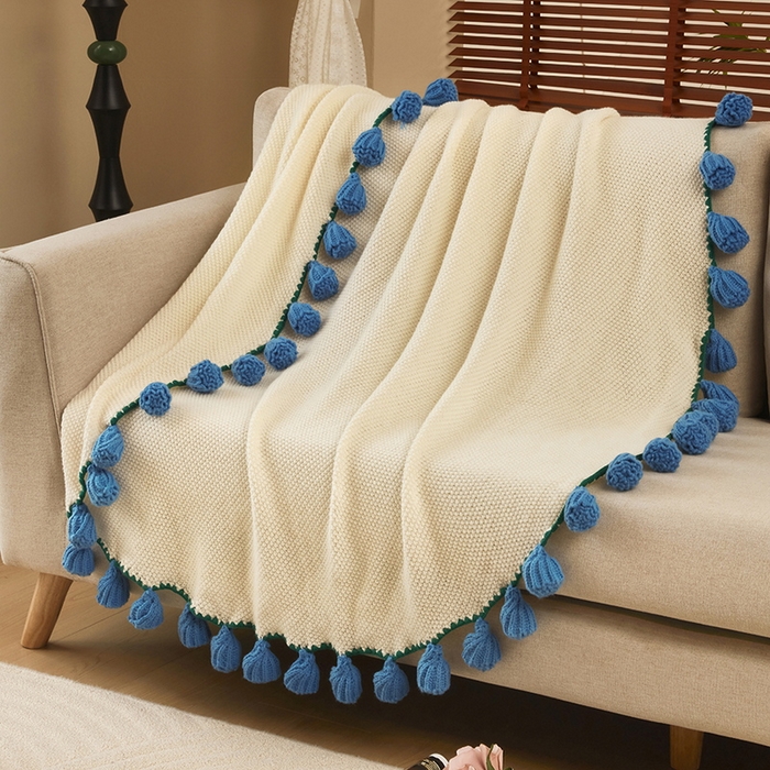 云玲时尚 2025新款创意玫瑰花束毯毛毯毯子 玫瑰天蓝