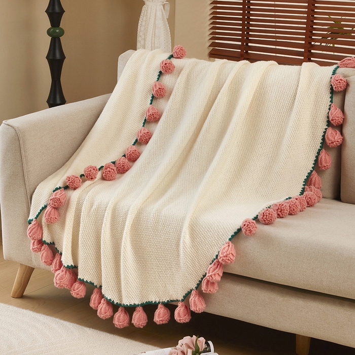 （总）乐居家纺 2025新款创意玫瑰花束毯毛毯毯子