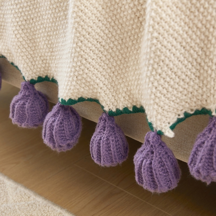 91家纺网 家纺一手货源 找家纺 乐居家纺 2025新款创意玫瑰花束毯毛毯毯子 玫瑰紫