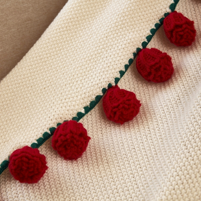 91家纺网 家纺一手货源 找家纺 乐居家纺 2025新款创意玫瑰花束毯毛毯毯子 玫瑰红