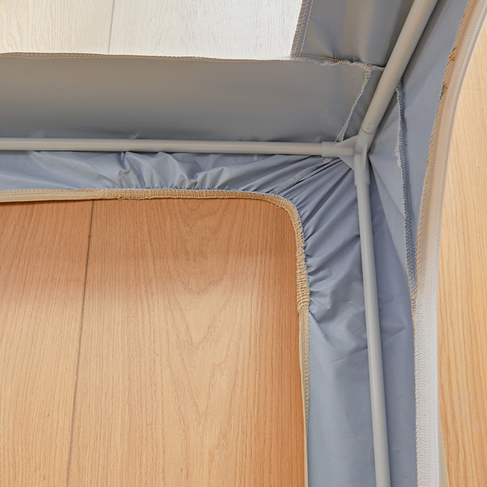 91家纺网 家纺一手货源 找家纺 安金蚊帐 2025新款防蚊遮光一体99%强遮光宿舍上下铺遮光学生蚊帐纯色花边 香橙