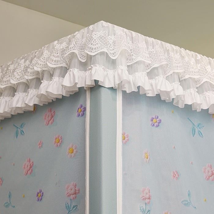 91家纺网 家纺一手货源 找家纺 （总）安金蚊帐 2025新款TPU双层覆膜防蚊遮光100%强遮光宿舍上下铺学生蚊帐法式5D印花